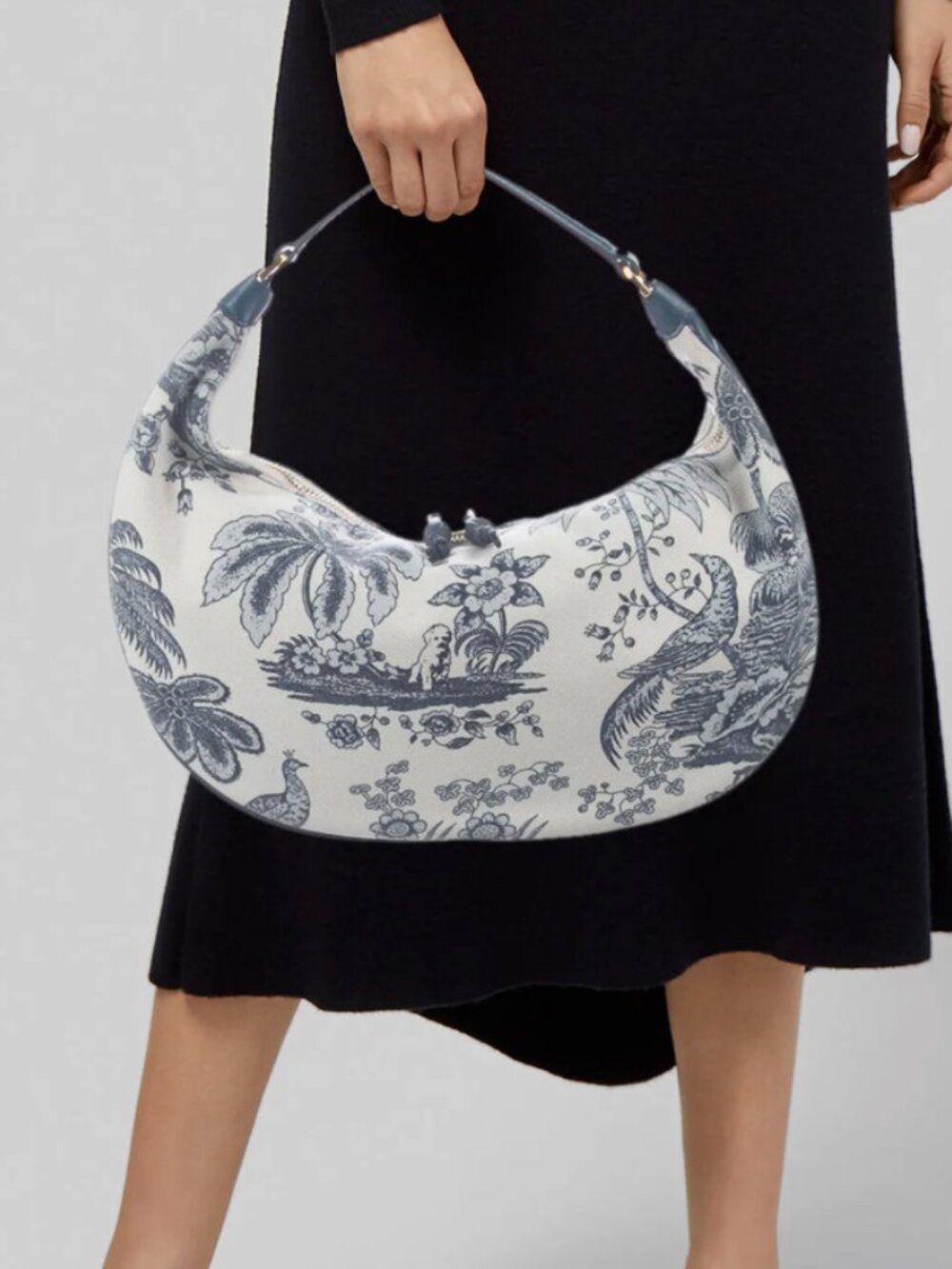 STAUD Sasha Canvas Bag - Majorca Blue Toile - NWT